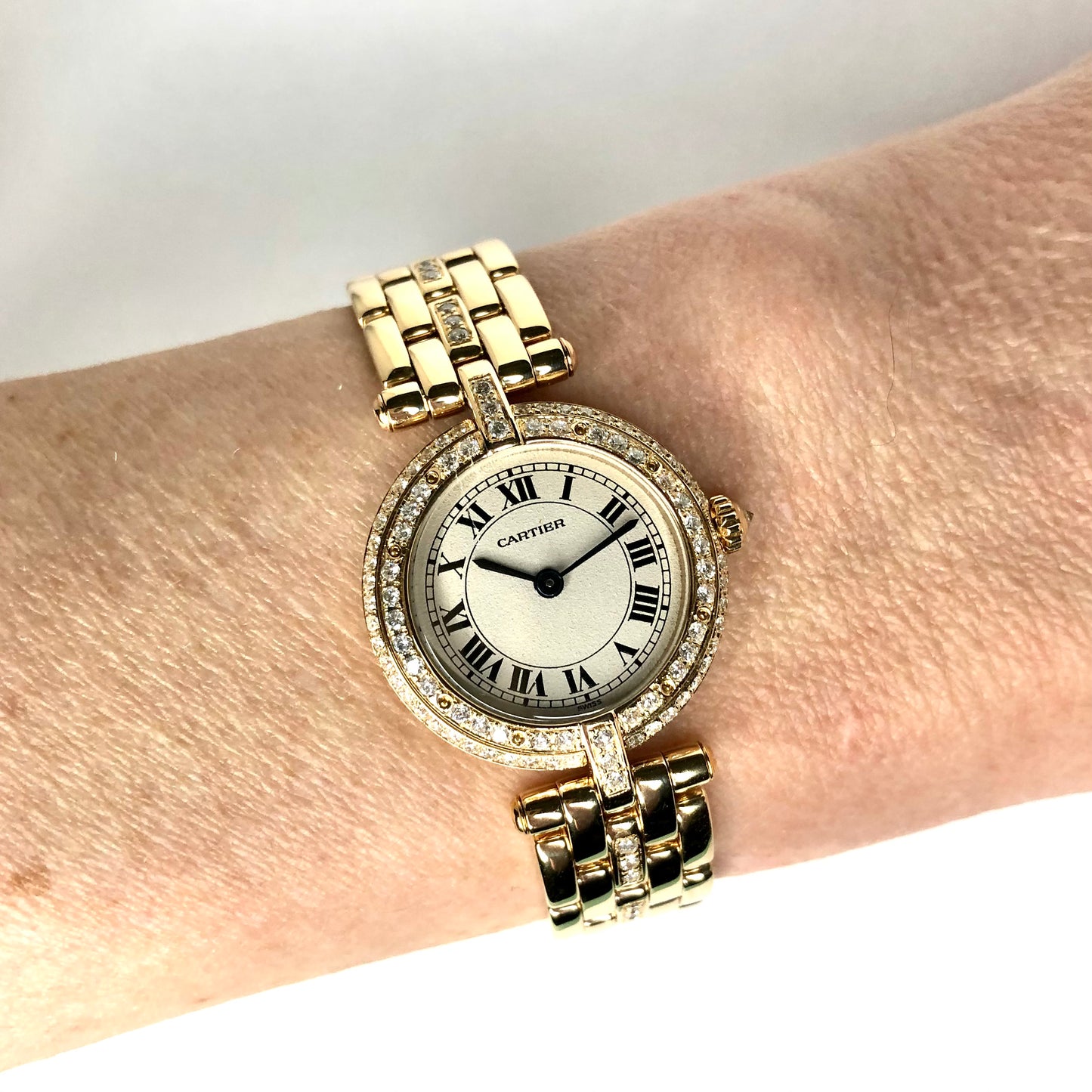 CARTIER PANTHERE VENDOME 24mm 18K Yellow Gold Diamond Watch