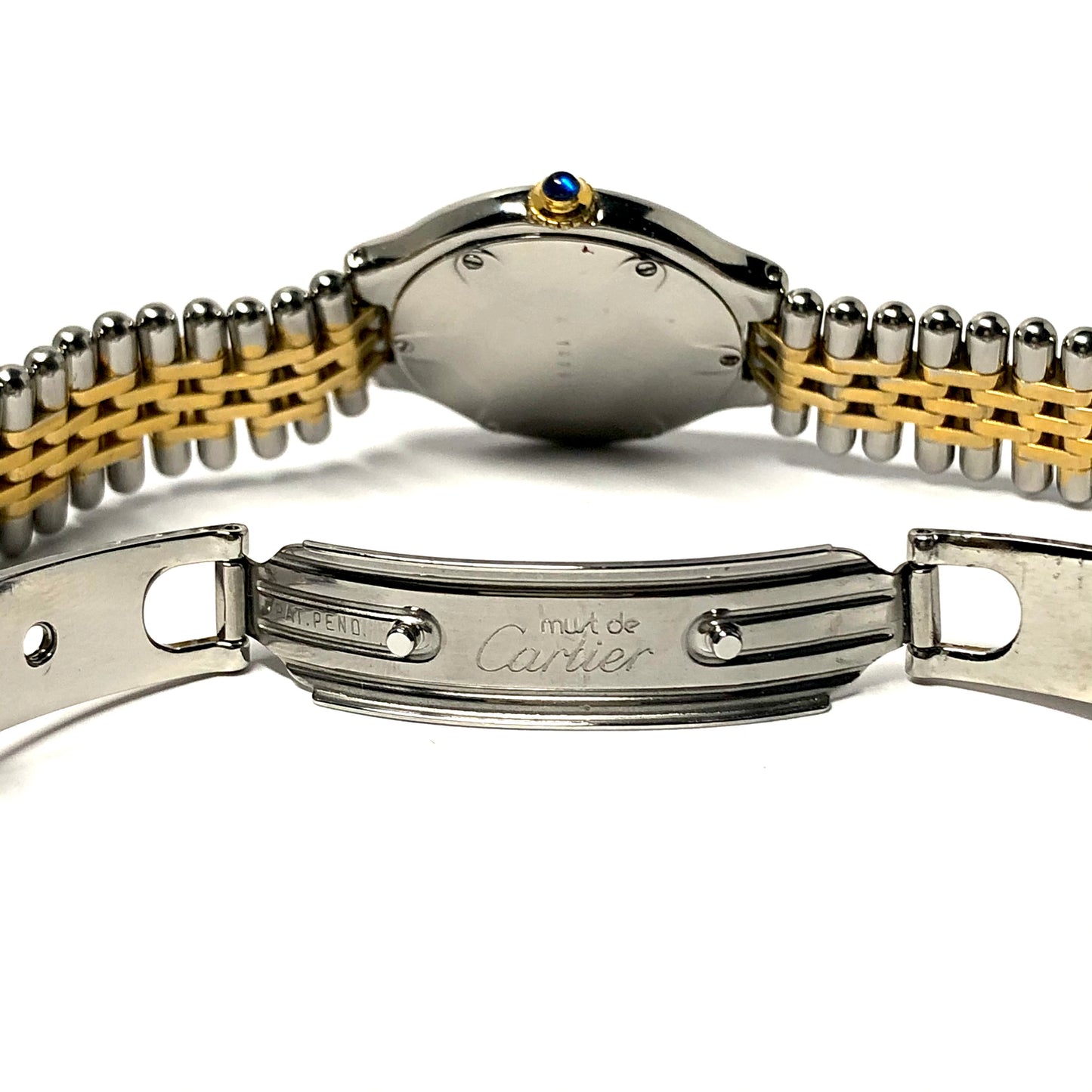 CARTIER MUST 21 Quartz 28mm 2 Tone Watch 0.41TCW Diamonds