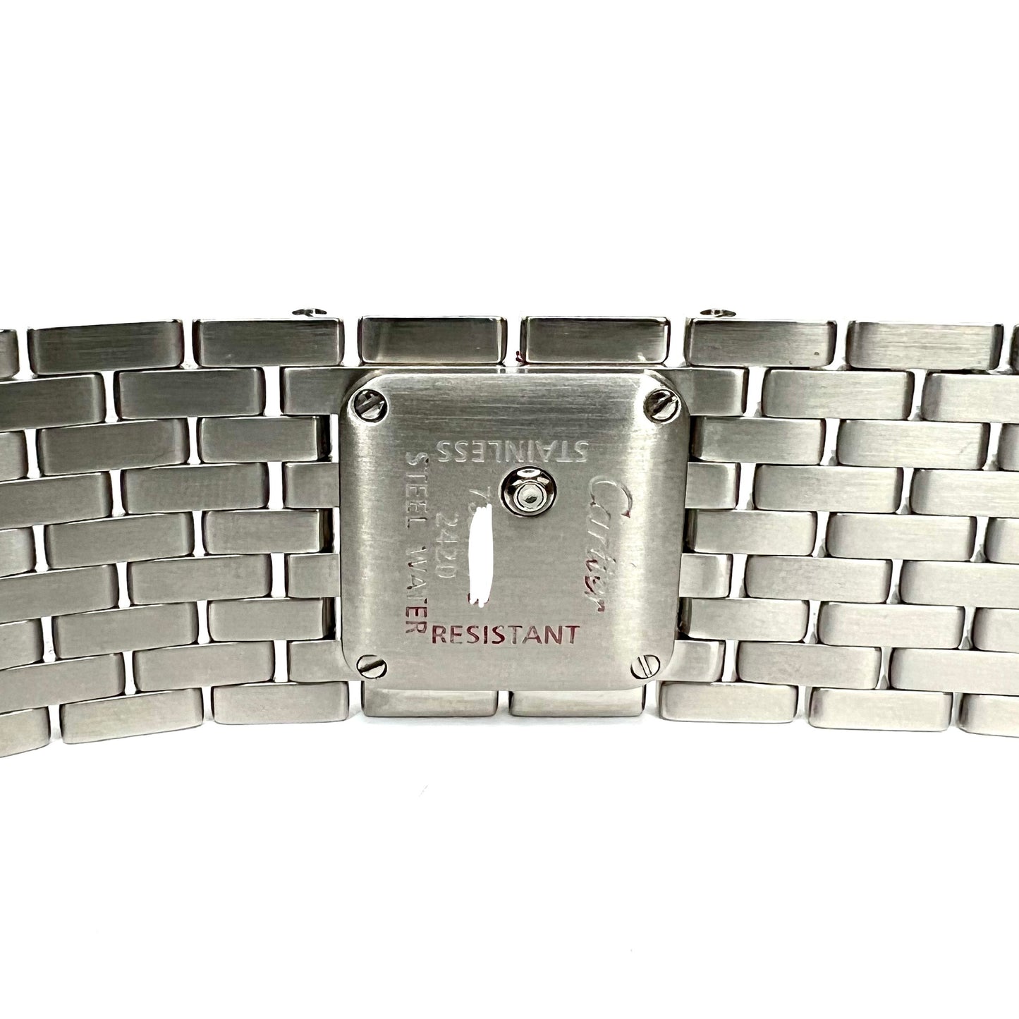 CARTIER PANTHERE RUBAN Quartz 21mm Steel 1.32TCW DIAMOND Watch