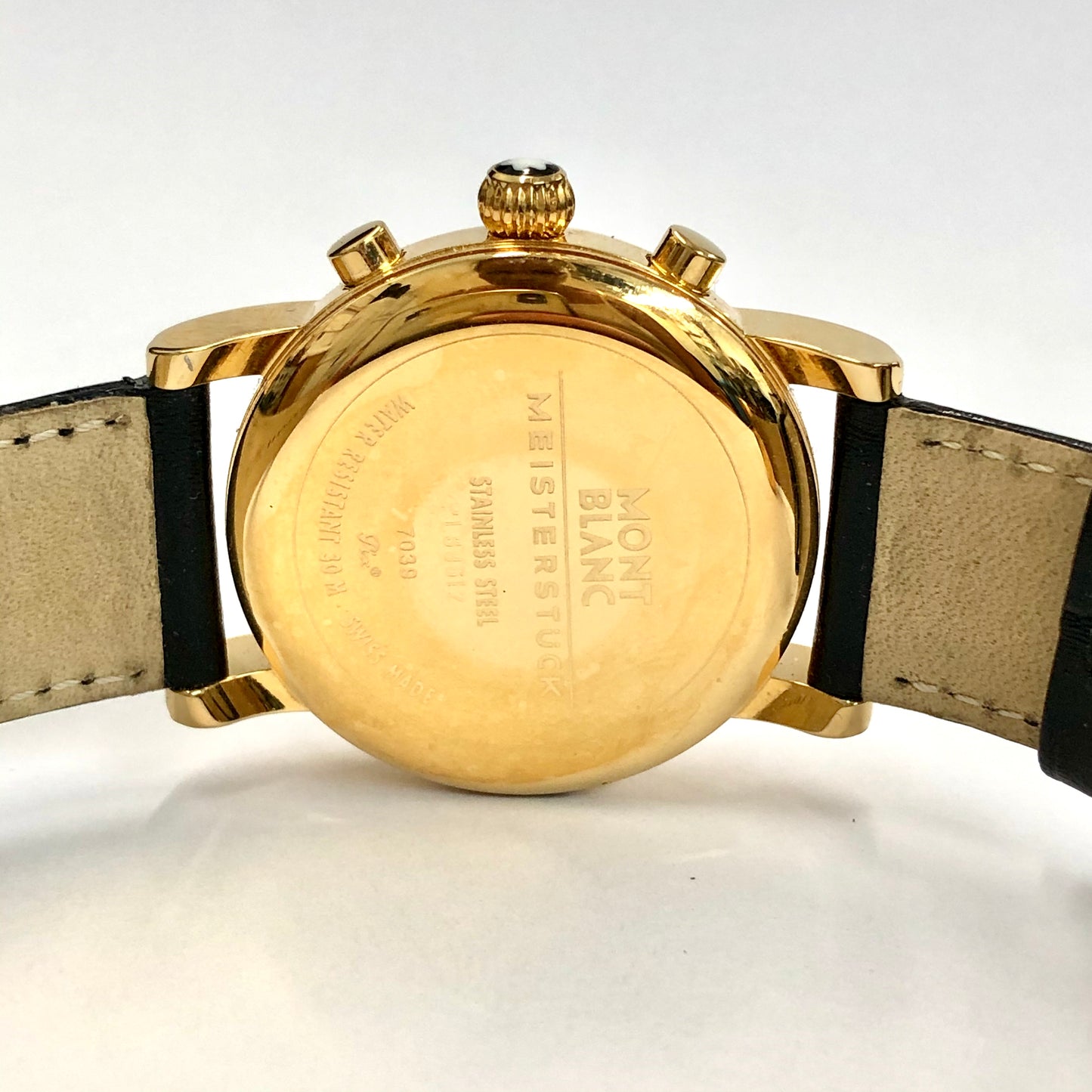 MONTBLANC MEISTERSTUCK Chronograph Quartz 32mm Goldelectroplated Diamond Watch