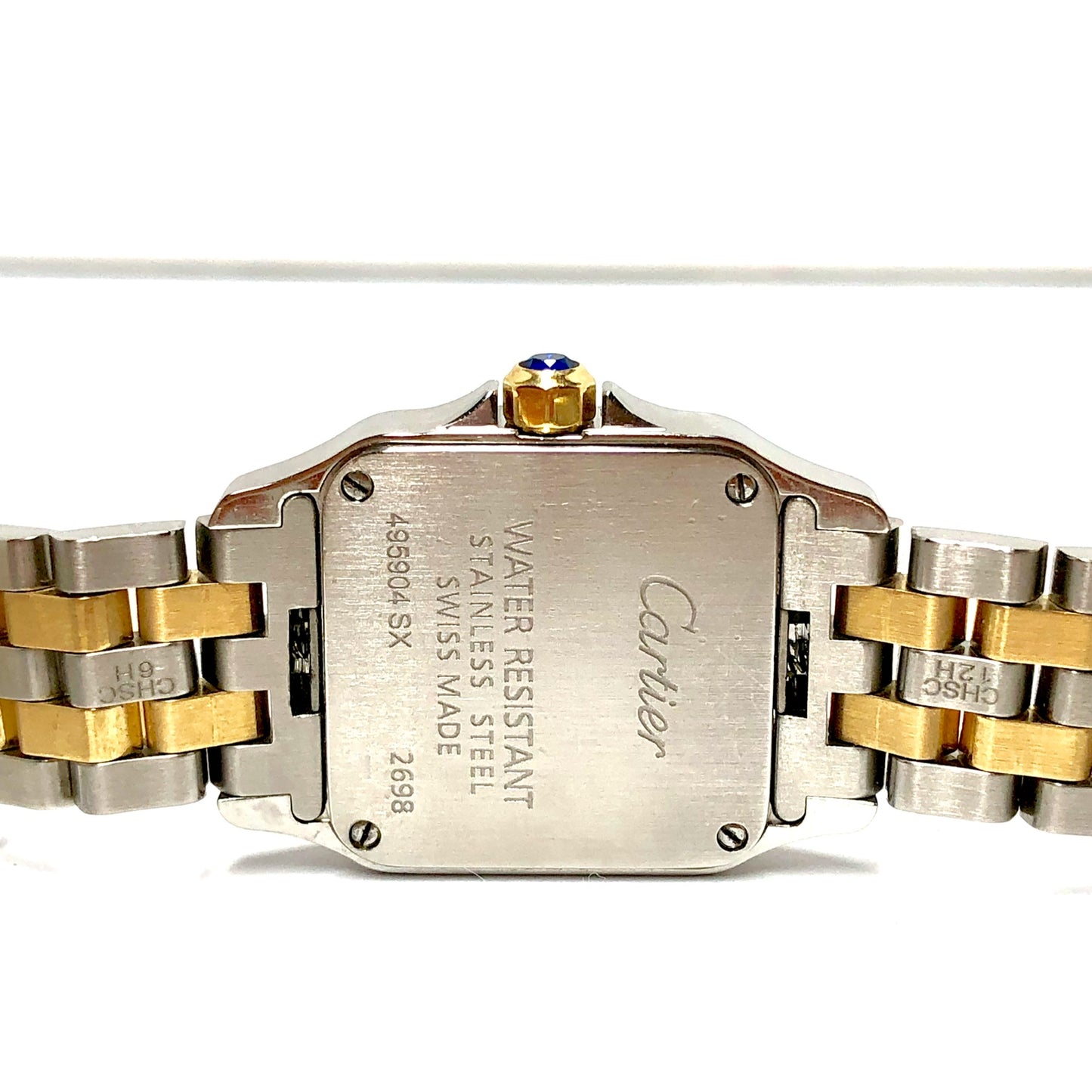 CARTIER SANTOS DEMOISELLE 2698 18K Gold &Steel .92TCW DIAMOND Bezel Ladies Watch