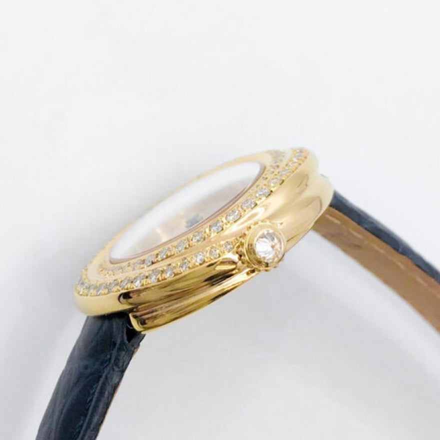MUST DE CARTIER VERMEIL 27mm Quartz GP ~1.53TCW DIAMOND Watch