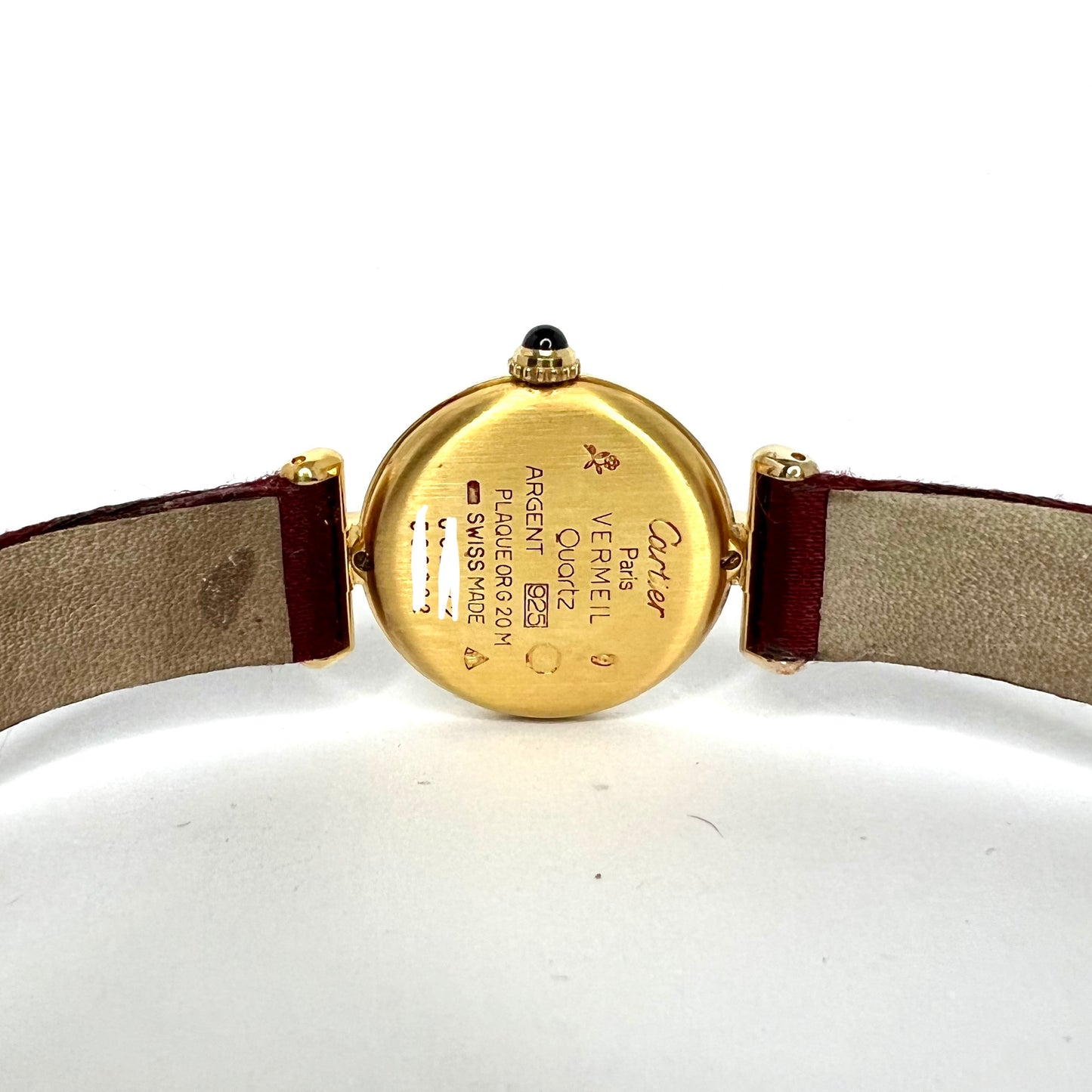 MUST DE CARTIER VERMEIL COLISÈE Quartz 24mm GP Silver 0.89TCW DIAMOND Watch
