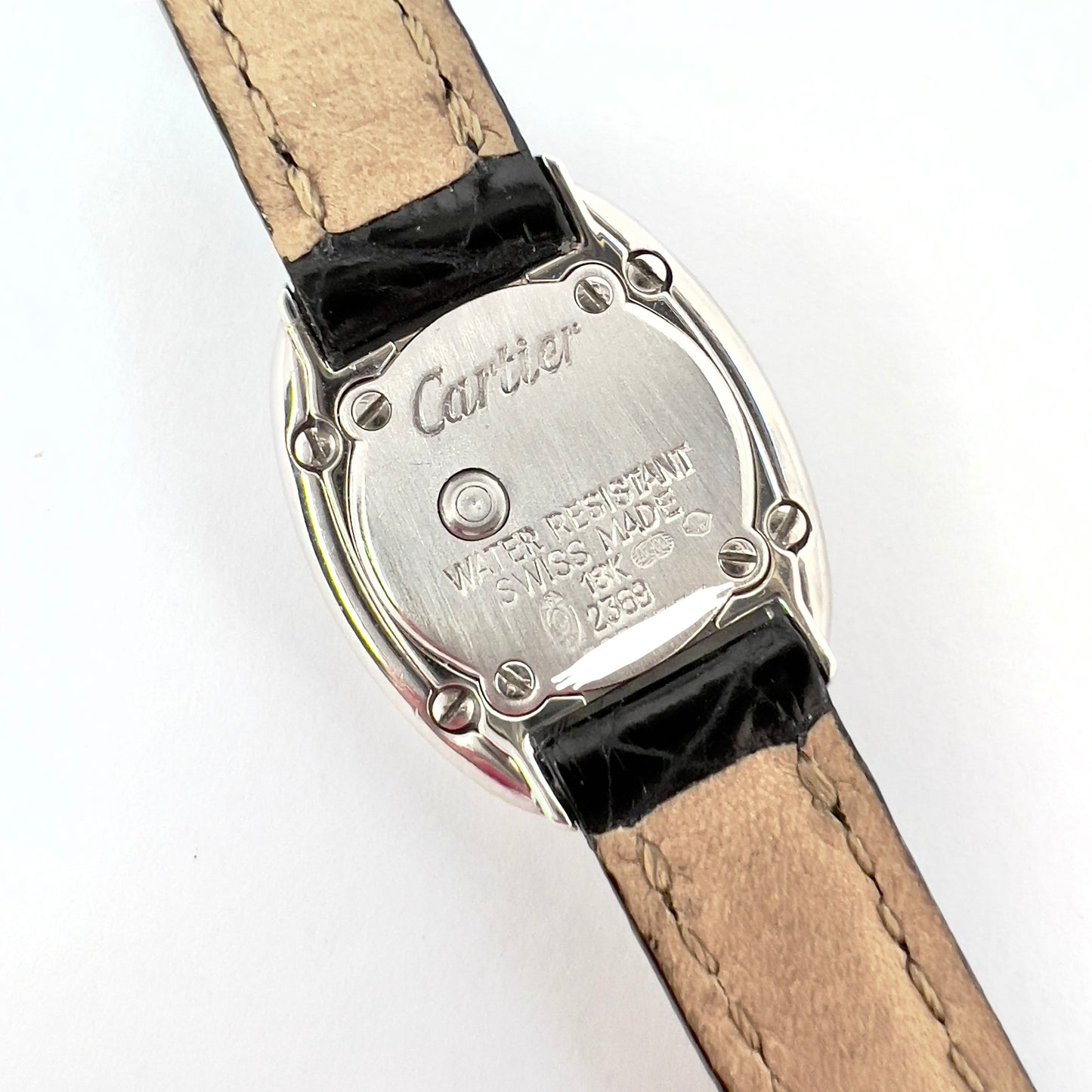 CARTIER BAIGNOIRE Mini 18K White Gold Diamond Watch