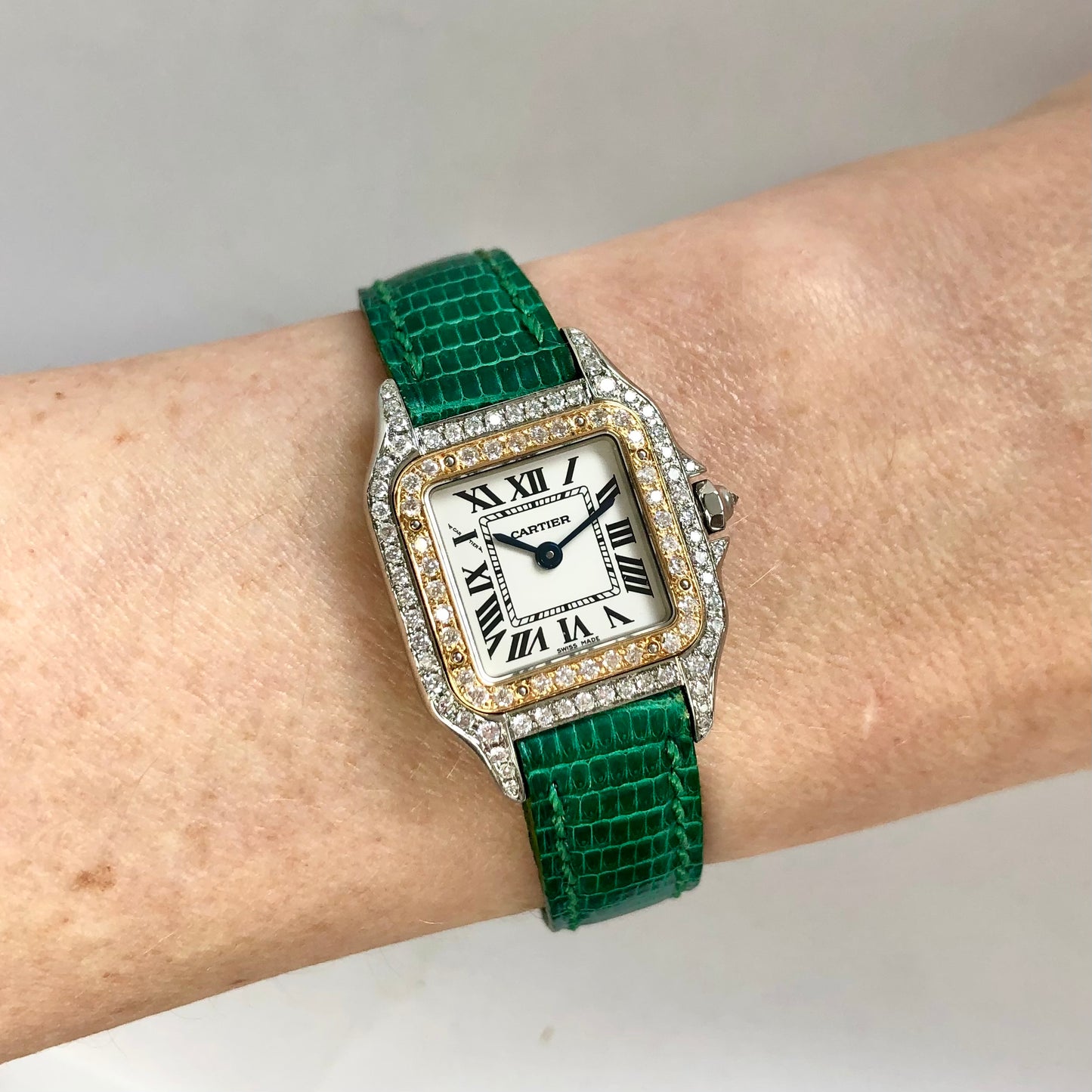 CARTIER PANTHERE 23mm Quartz 2 Tone 0.88TCW DIAMOND Watch