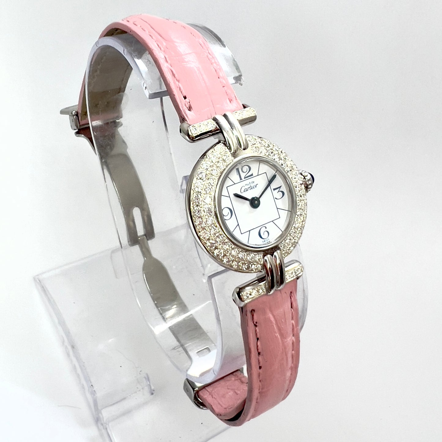 CARTIER COLISÈE Quartz 24mm 925 Silver Diamond Watch