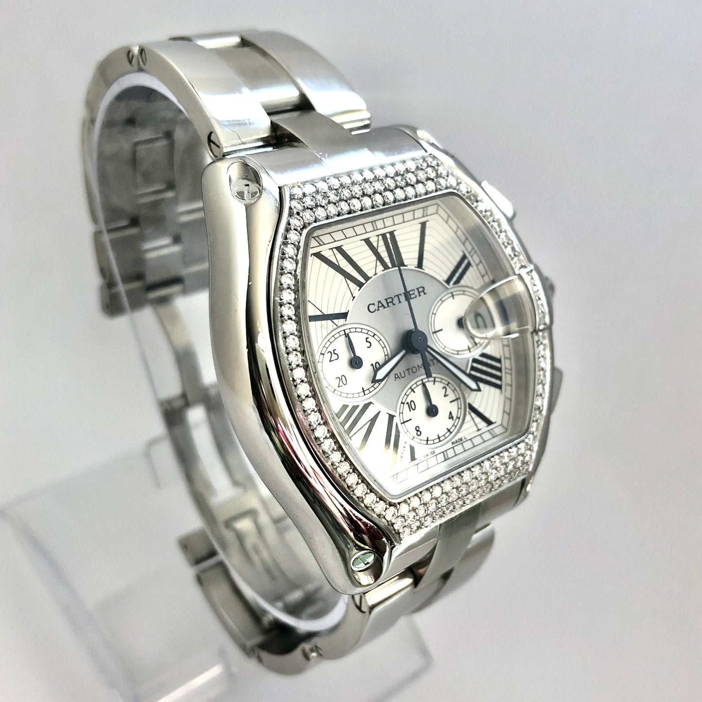 CARTIER ROADSTER Chronograph Diamond Watch