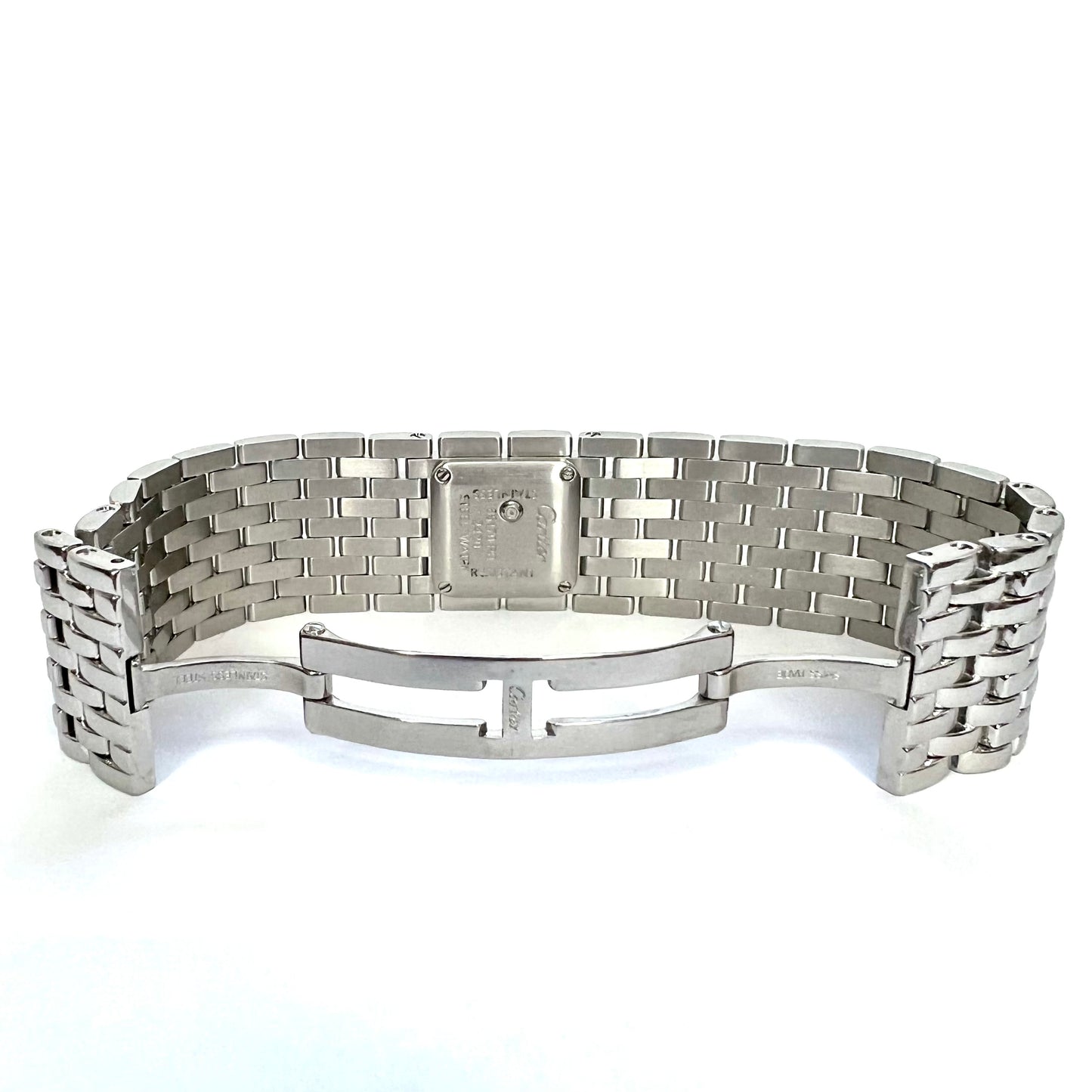 CARTIER Panthere RUBAN Quartz Steel ~1.32TCW DIAMOND Watch