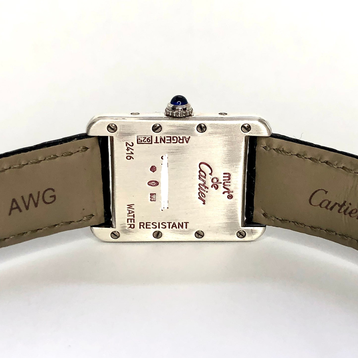 CARTIER TANK Quartz 22mm Silver 0.63TCW Diamond Watch