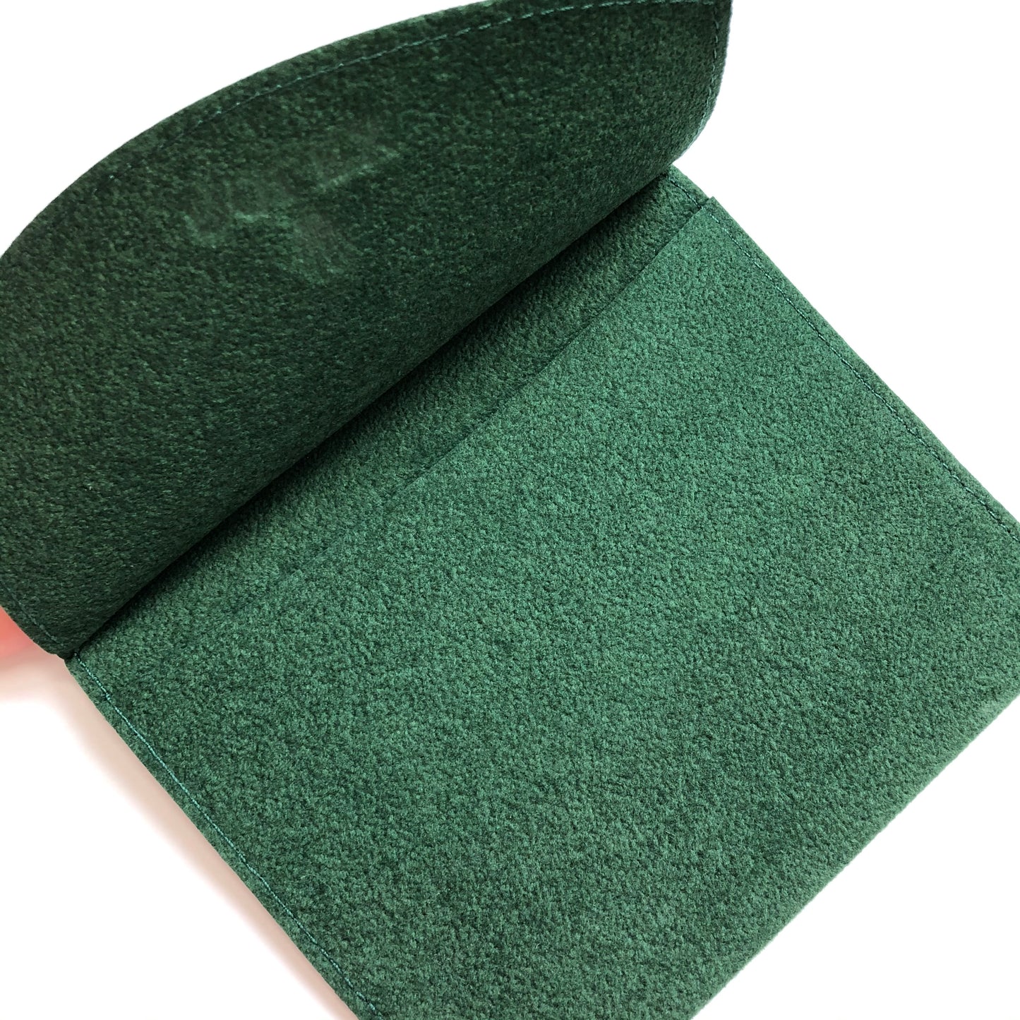 ROLEX Green Faux Suede Pouch 5.25 x 4.5 inches