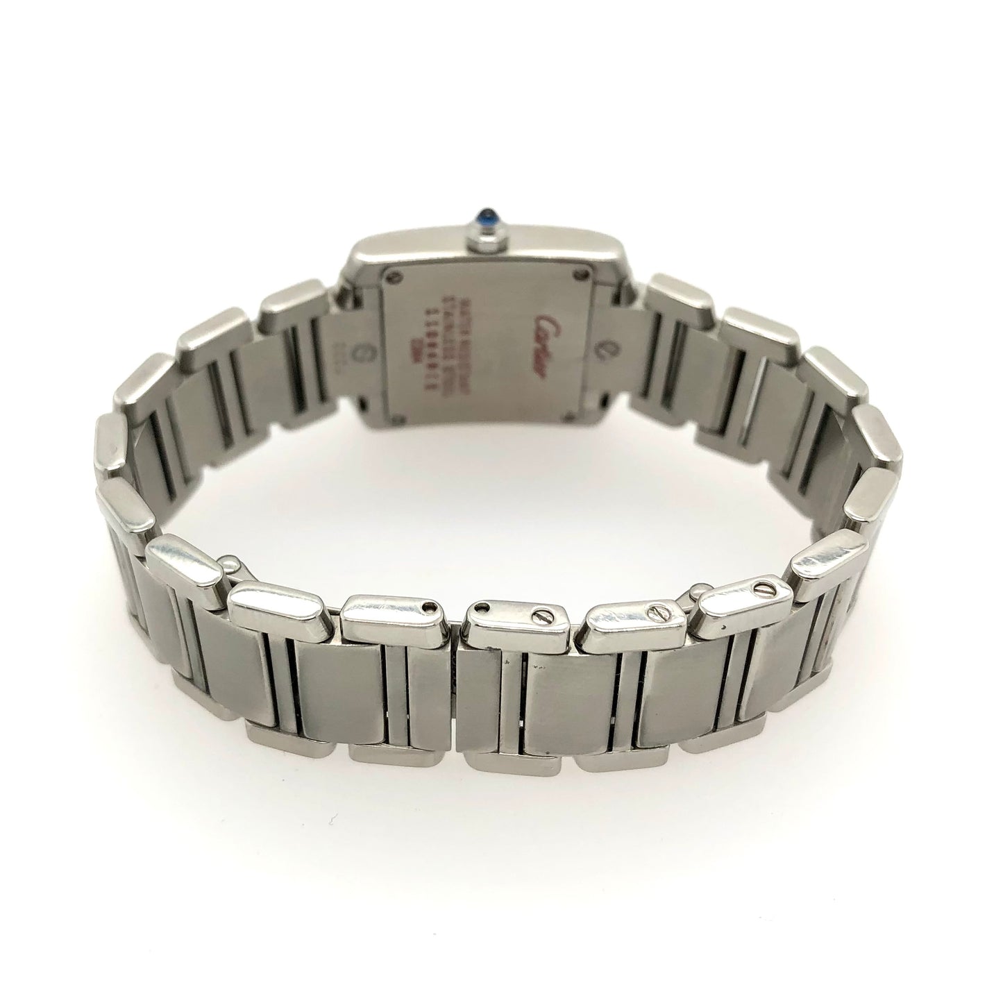 CARTIER TANK FRANCAISE 20mm Quartz Steel 0.80TCW DIAMOND Watch