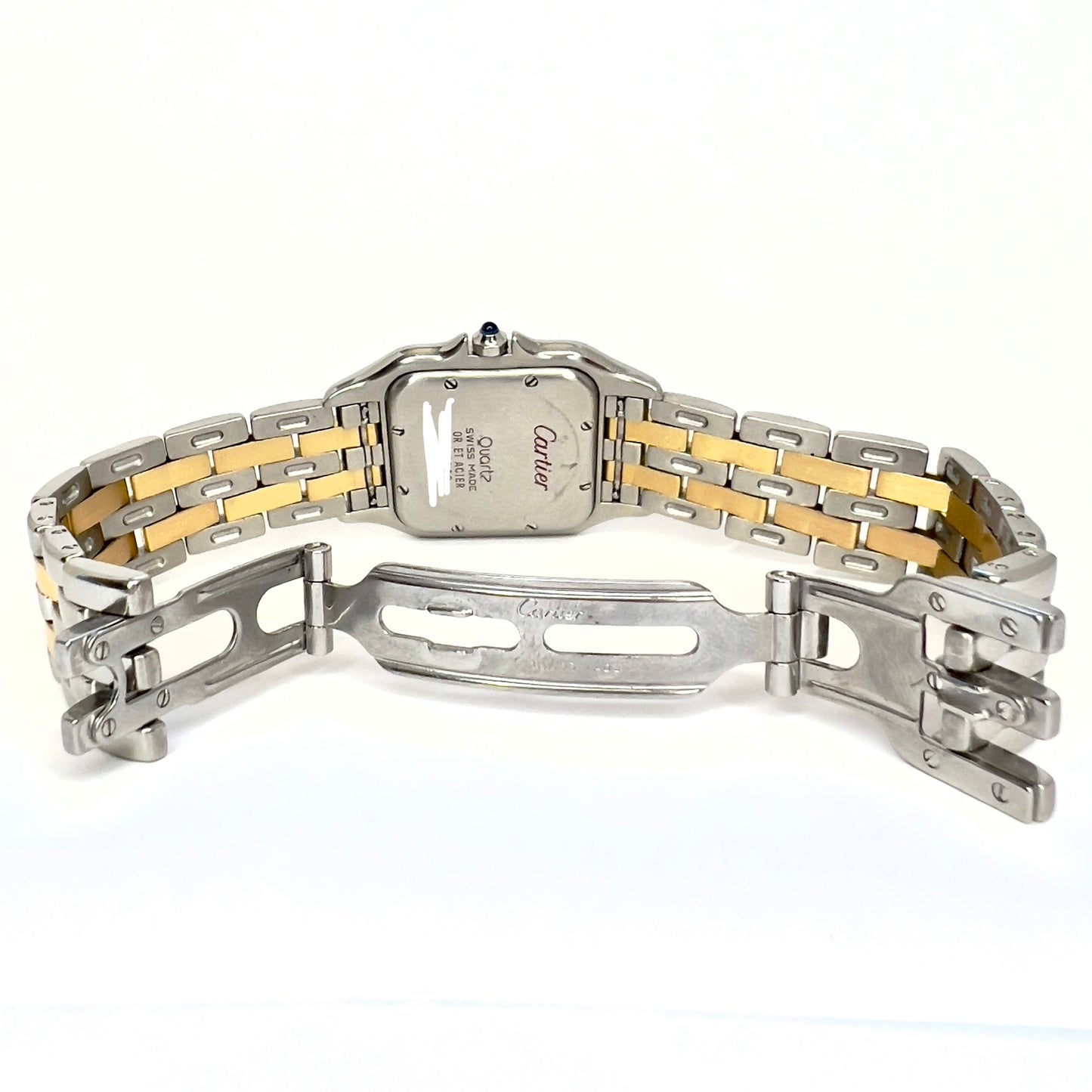 CARTIER PANTHERE 27mm 2 Row Gold Quartz 1.25TCW DIAMOND Watch