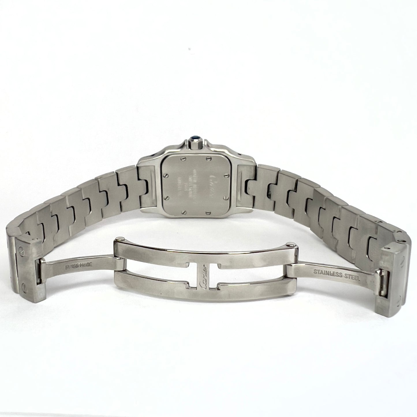 CARTIER SANTOS GALBEE 24mm Quartz Steel 2.42TCW Diamond Watch