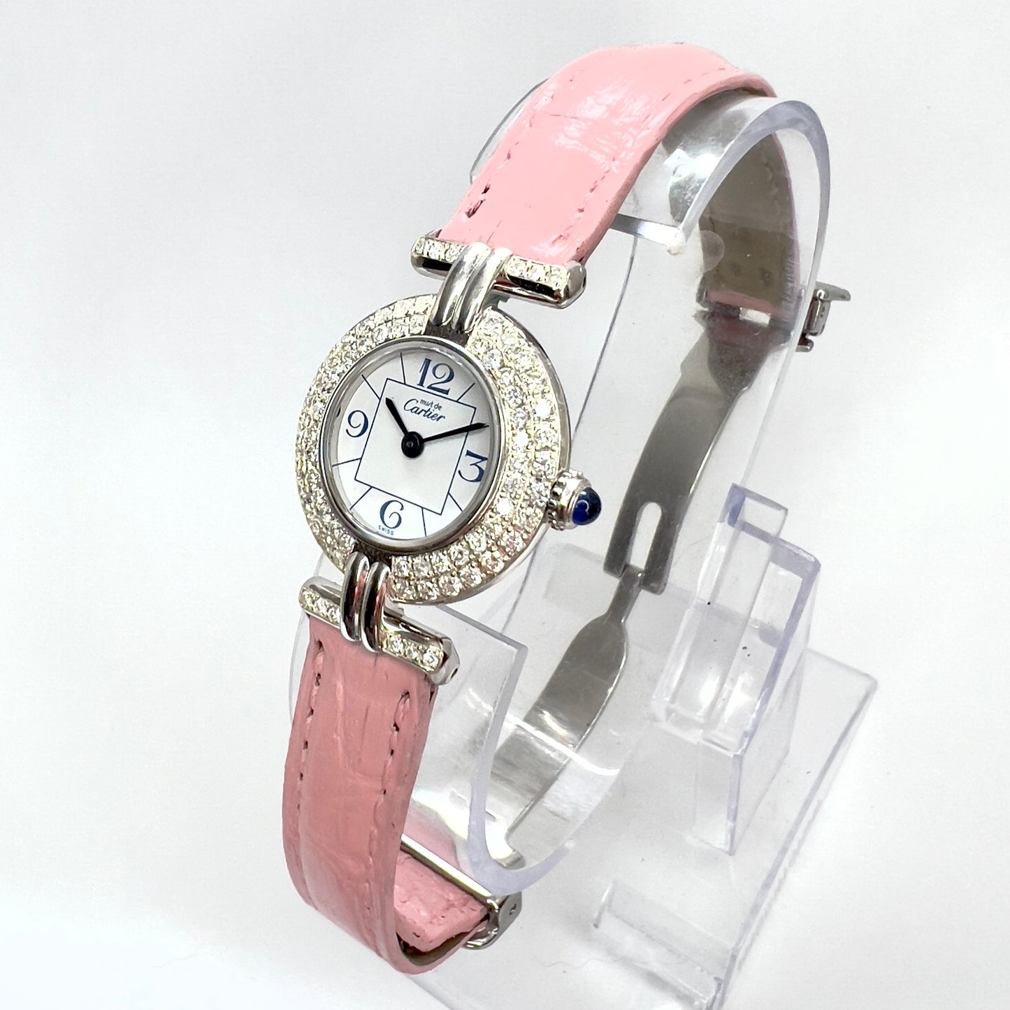 CARTIER COLISÈE Quartz 24mm 925 Silver Diamond Watch