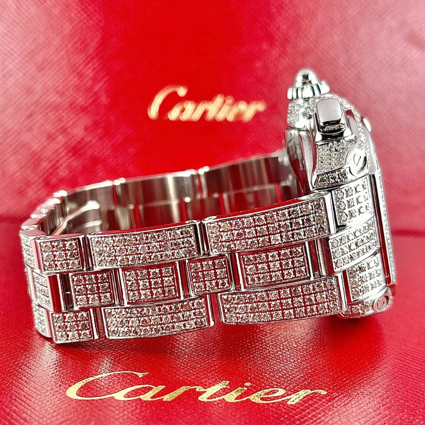 CARTIER ROADSTER 2618 Automatic 42mm ~10TCW DIAMOND Watch