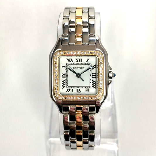 CARTIER PANTHERE Quartz 27mm 1 Row Gold 0.48TCW DIAMOND Watch