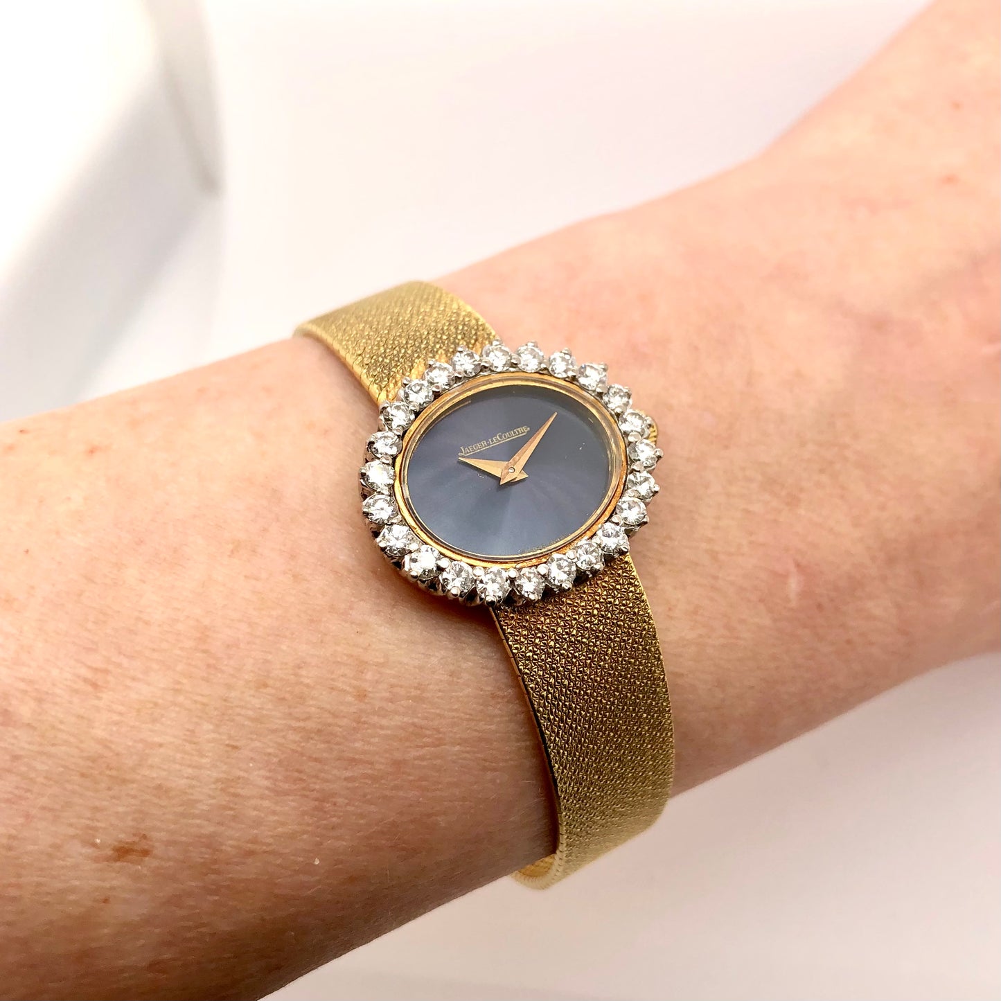 Jaeger LeCoultre Manual Winding 18K YG & 18K WG Watch Factory Diamonds
