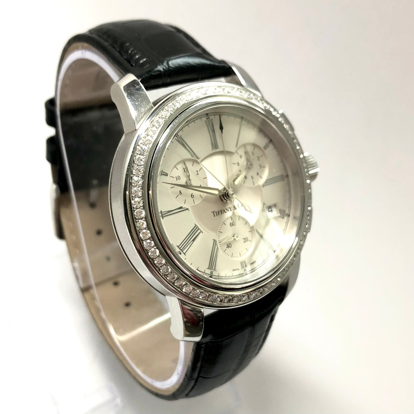 TIFFANY & Co. Chronograph 36mm Steel Diamond Watch