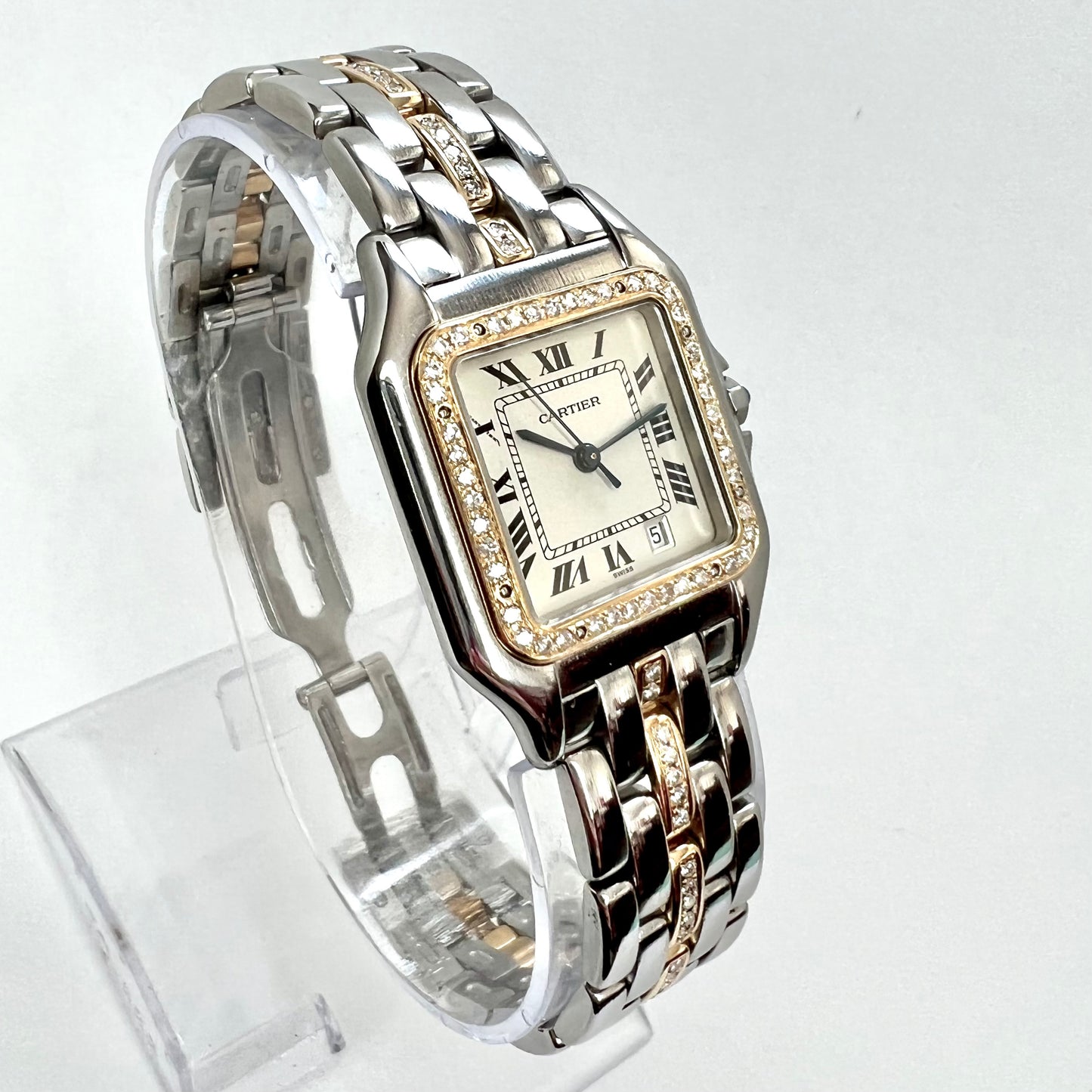 CARTIER PANTHÉRE Quartz 27mm 1Row Gold 0.78TCW Diamond Watch