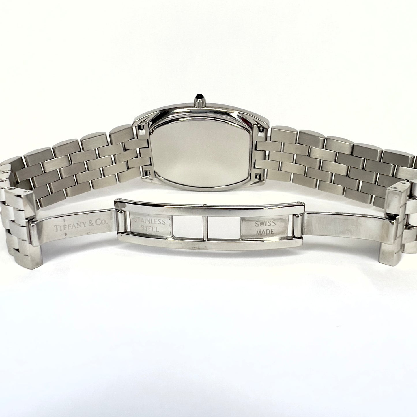 TIFFANY & Co. Tourneau Quartz 30mm Steel 0.90TCW DIAMOND Watch