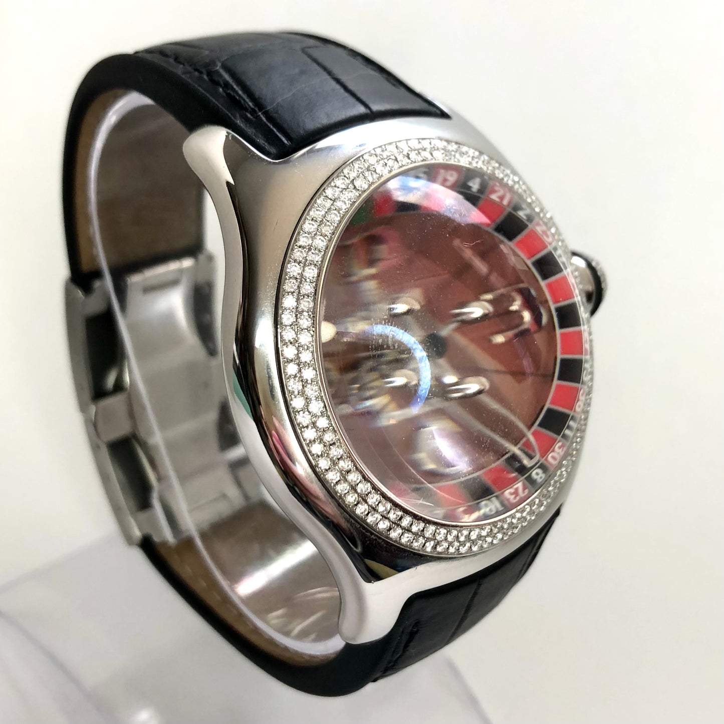 CORUM BUBBLE COSINO Automatic 45mm Steel 1.85TCW Diamond Watch