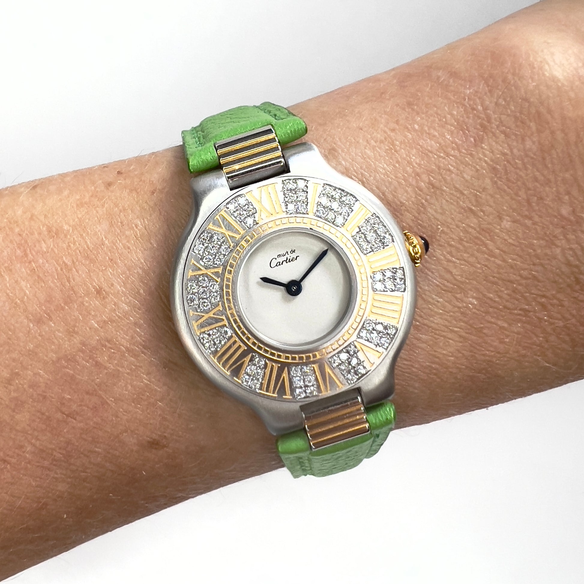 CARTIER MUST 21 Quartz 28mm 0.41TCW Diamond Watch
