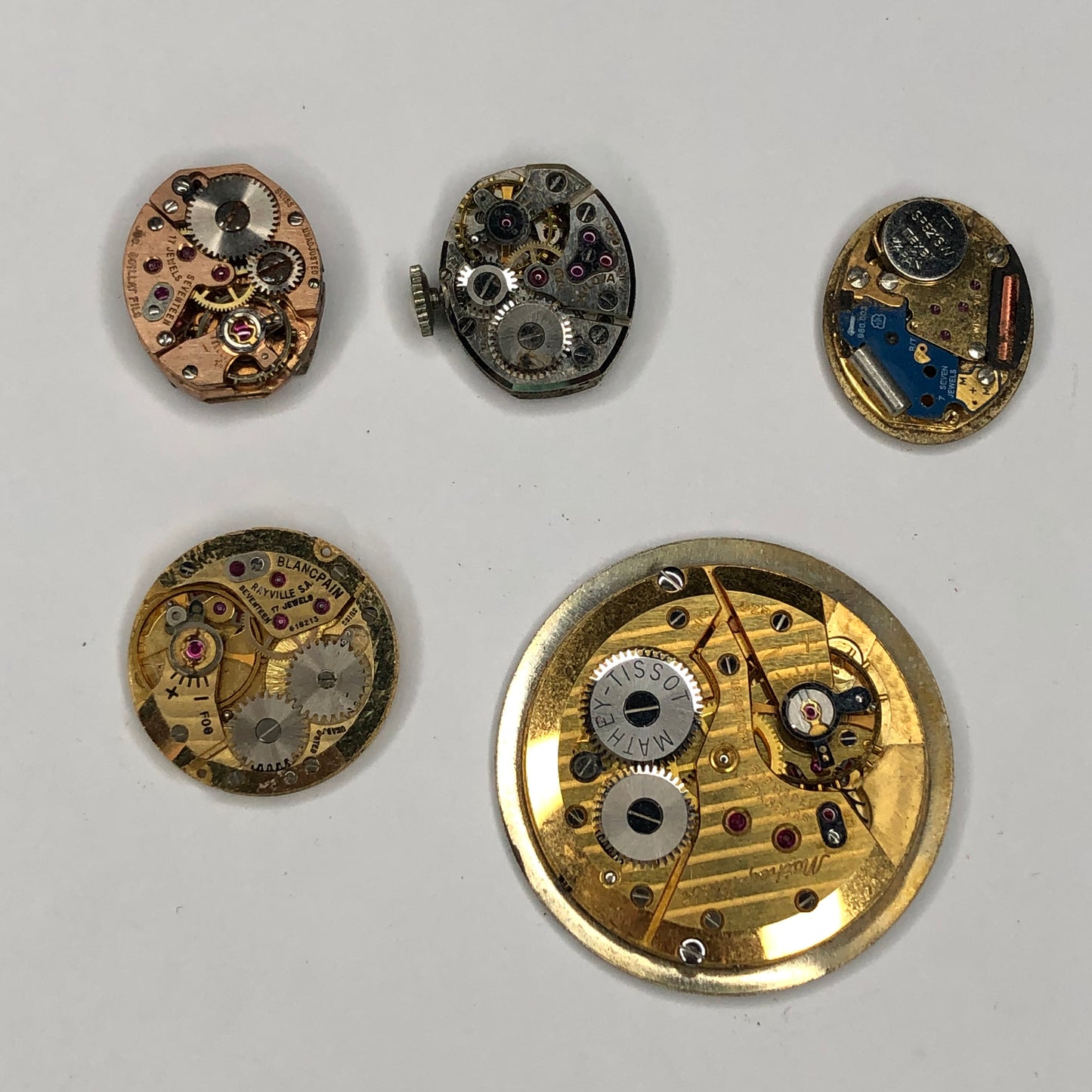Movements with Dials Blancpain, Mathey Tissot, Bulova etc