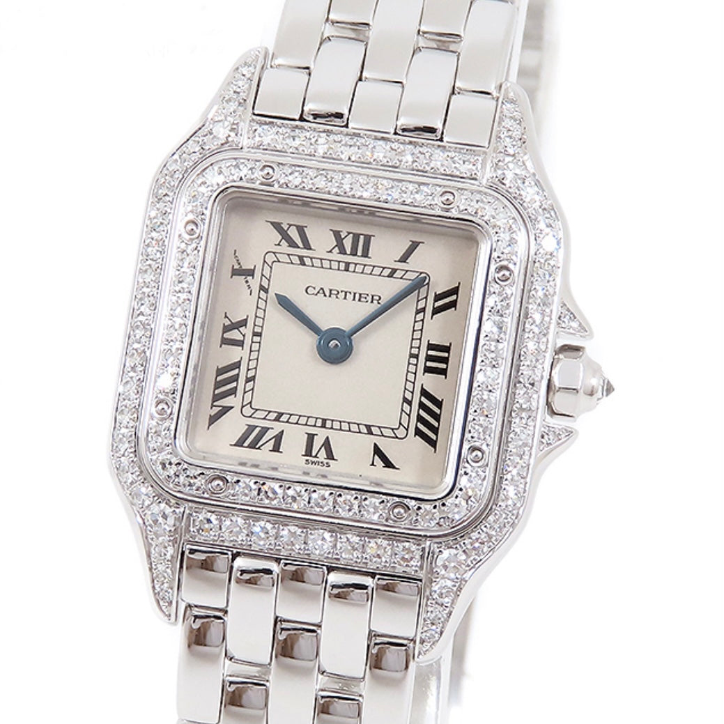 CARTIER PANTHERE 22mm 18K White Gold ~1TCW DIAMOND Watch