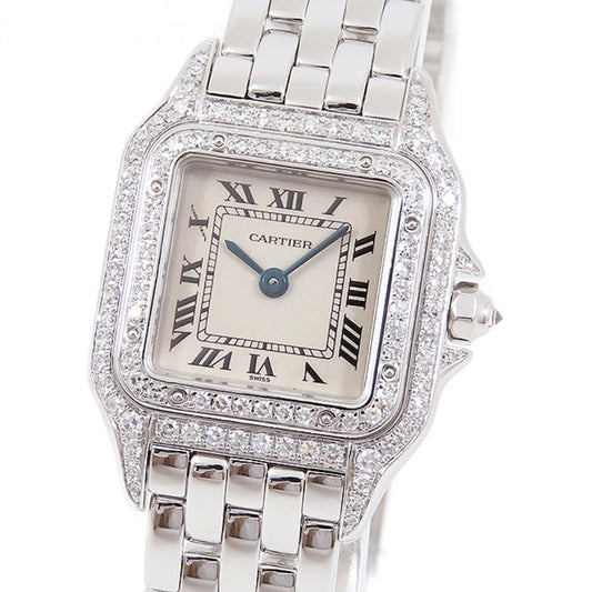 CARTIER PANTHERE Quartz 23mm 18K White Gold 0.88TCW DIAMOND Watch