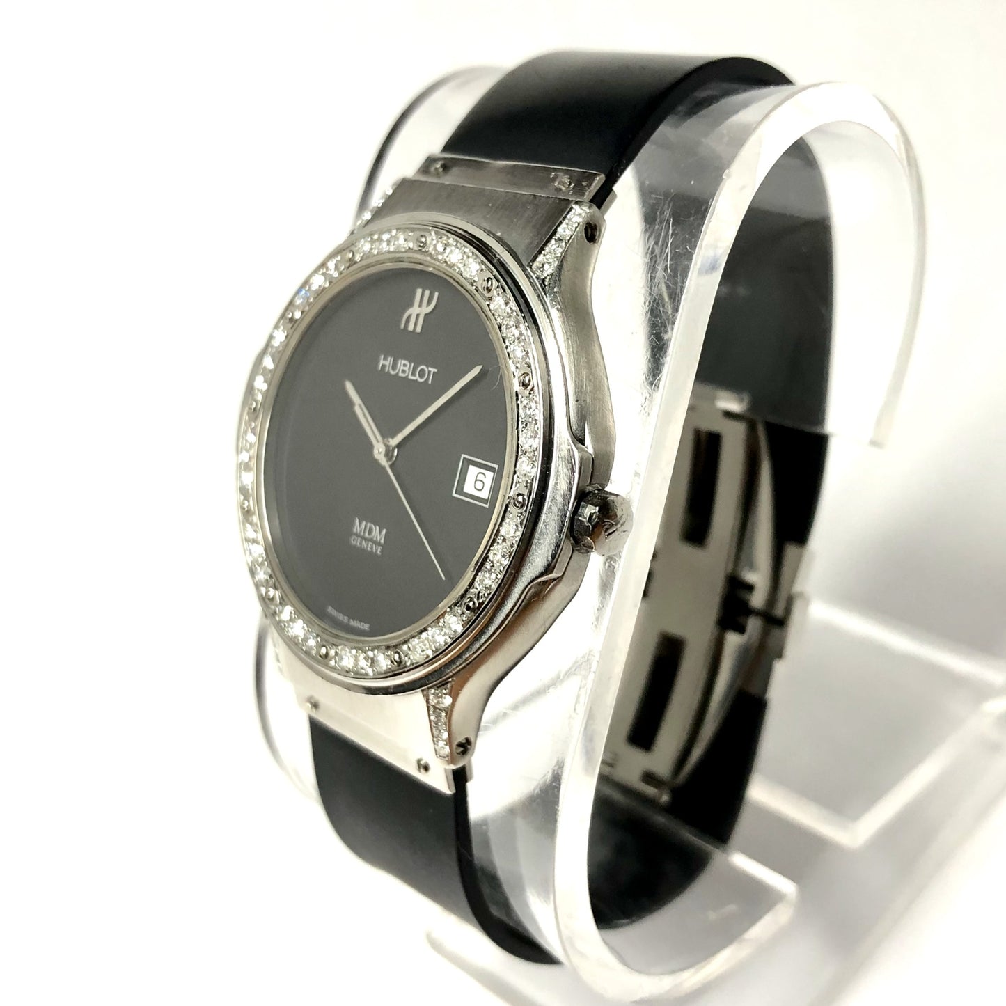 HUBLOT MDM 1523, 36mm Quartz Steel 0.72TCW DIAMOND Watch