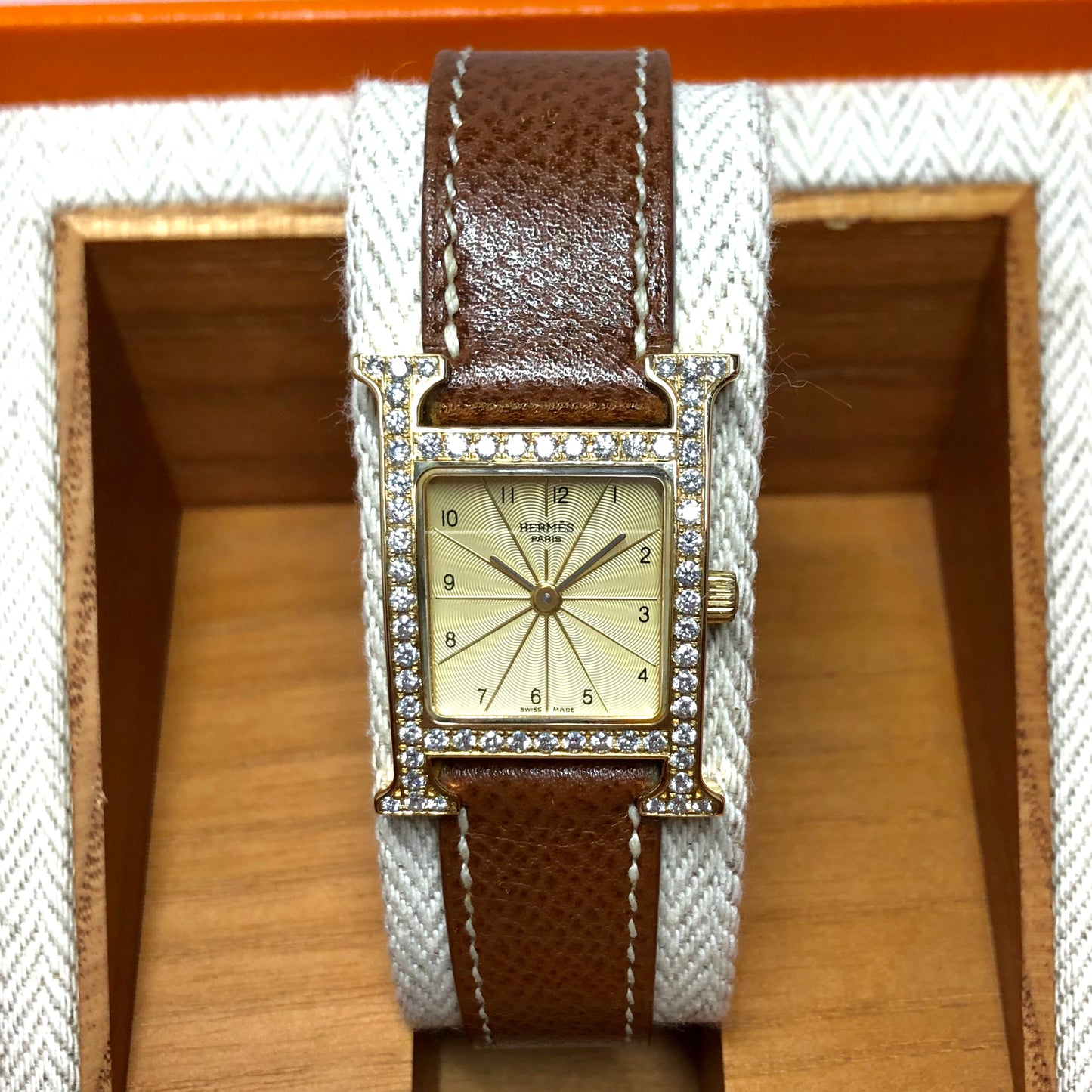 HERMÈS HEURE H Quartz 25mm Two Tone 0.91TCW DIAMOND Watch