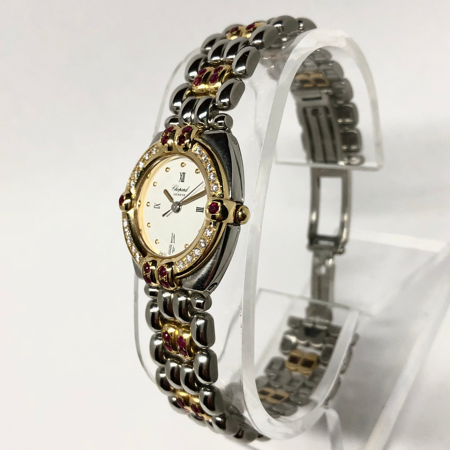 CHOPARD GSTAAD 24mm 2 Tone Diamonds & Rubies Watch
