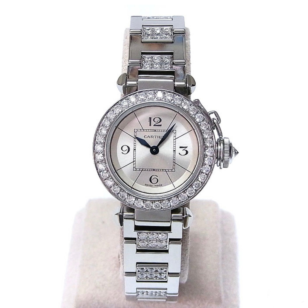 CARTIER PASHA Quartz 27mm Steel DIAMOND Watch