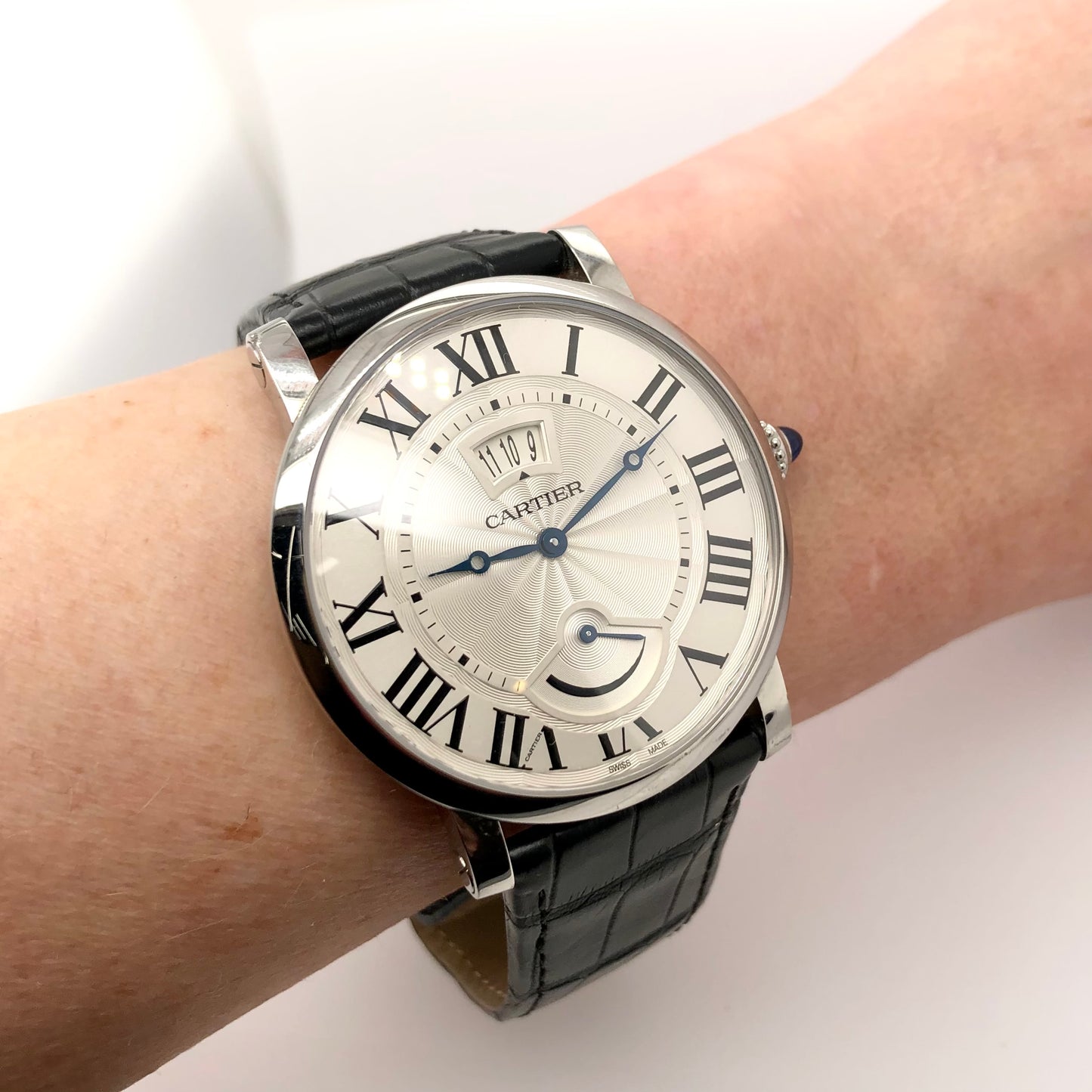 CARTIER ROTONDE Calendar Aperture & Power Reserve 40mm Automatic Steel Watch