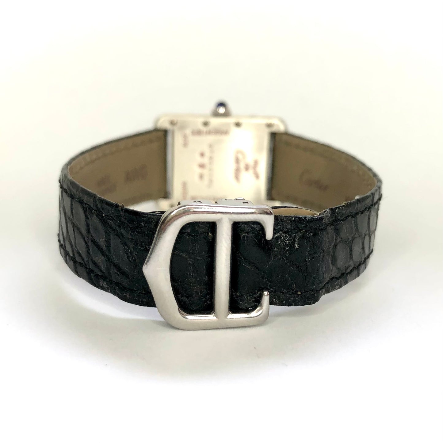 CARTIER TANK Quartz 22mm Silver 0.63TCW Diamond Watch