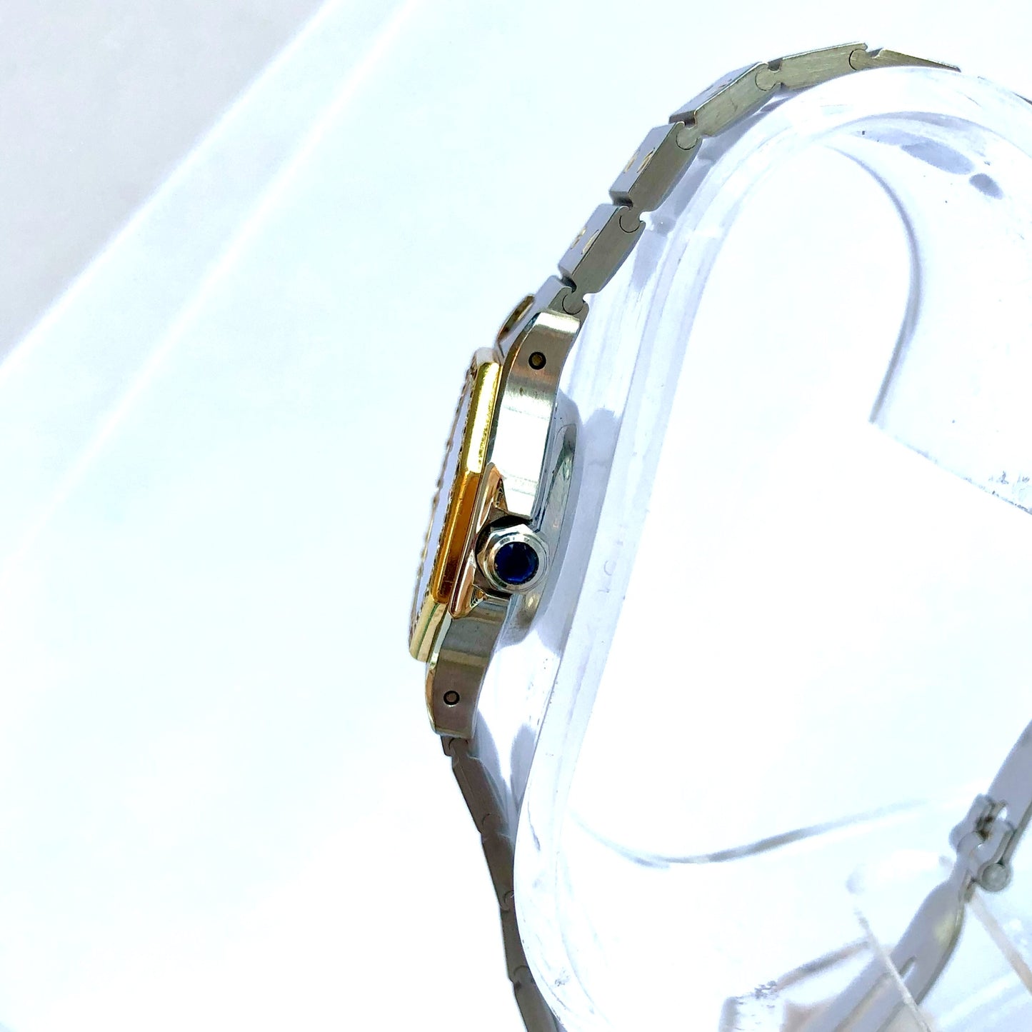 CARTIER SANTOS OCTAGON 25mm Automatic 2 Tone 0.40TCW DIAMOND Watch