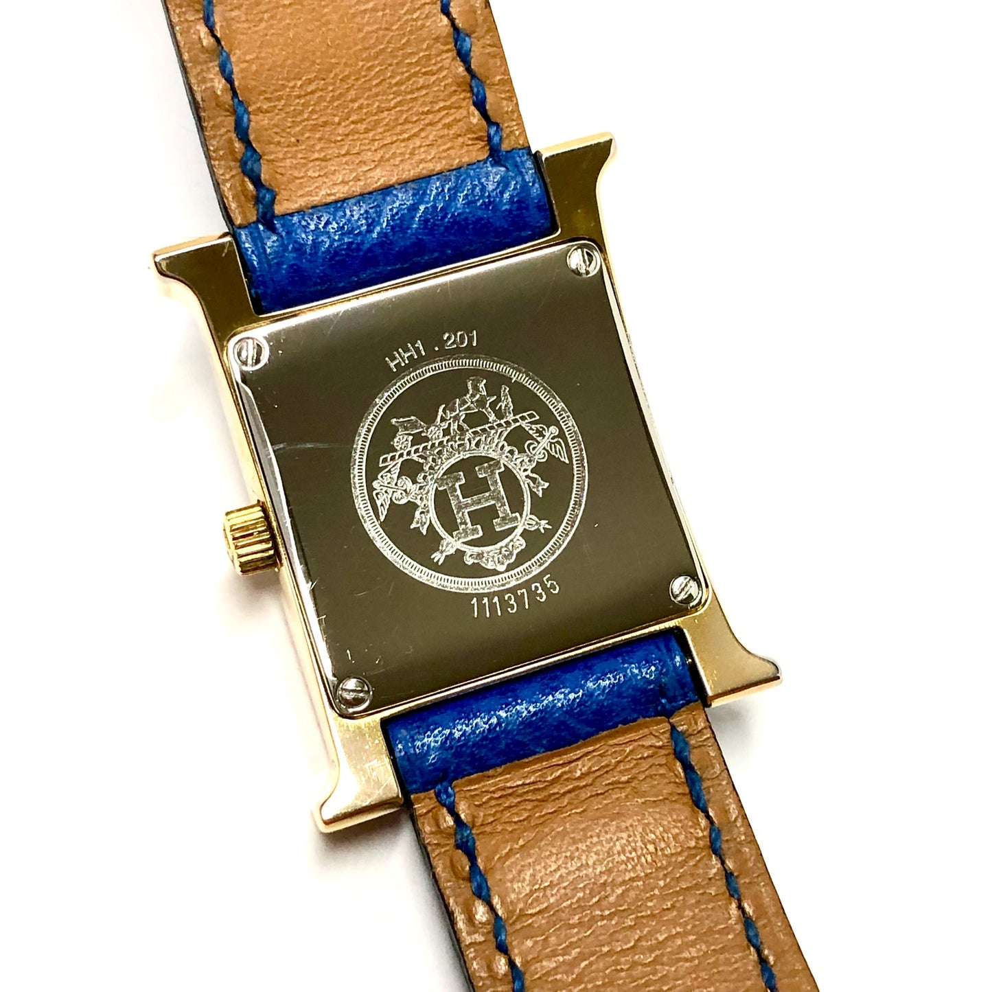 HERMÈS HEURE H Quartz 25mm 2 Tone 0.68TCW DIAMONDS 0.2TCW Sapphires Watch