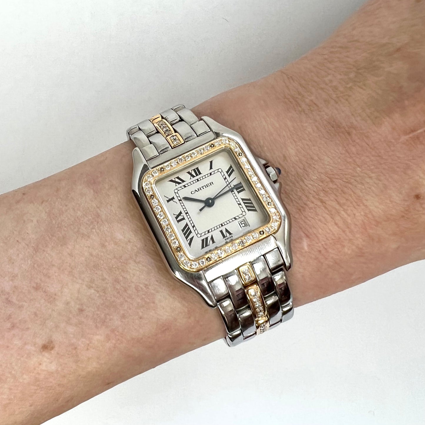 CARTIER PANTHÉRE Quartz 27mm 1Row Gold 0.78TCW Diamond Watch