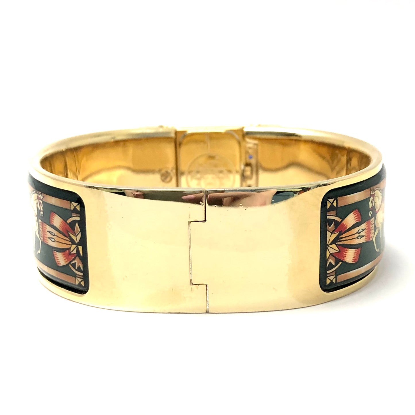 HERMÈS LOQUET Quartz 20mm Gold-Plated Multi-Color SAPPHIRES & DIAMONDS Watch