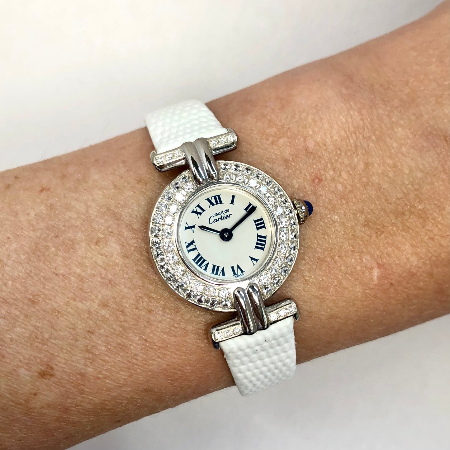 CARTIER COLISÈE Quartz 24mm Silver Diamond Watch