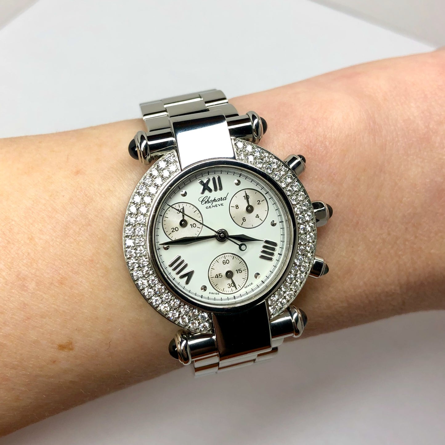 CHOPARD IMPERIALE Quartz 32mm Steel Diamonds Watch