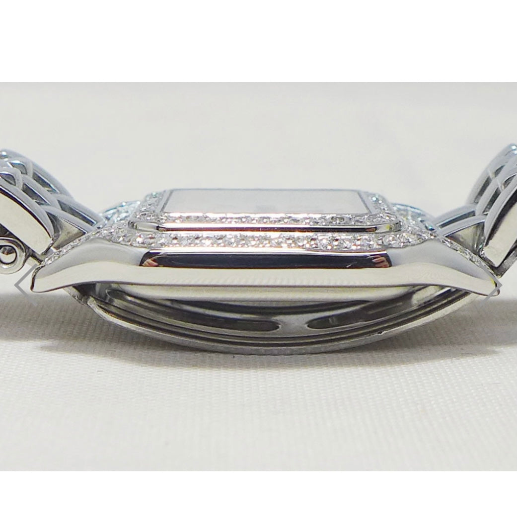 CARTIER PANTHERE 23mm Quartz Steel ~1TCW DIAMOND Watch