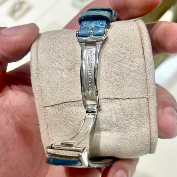 Jaeger LeCoultre REVERSO Joaillerie Automatic 21mm 18K White Gold Watch Factory Diamonds