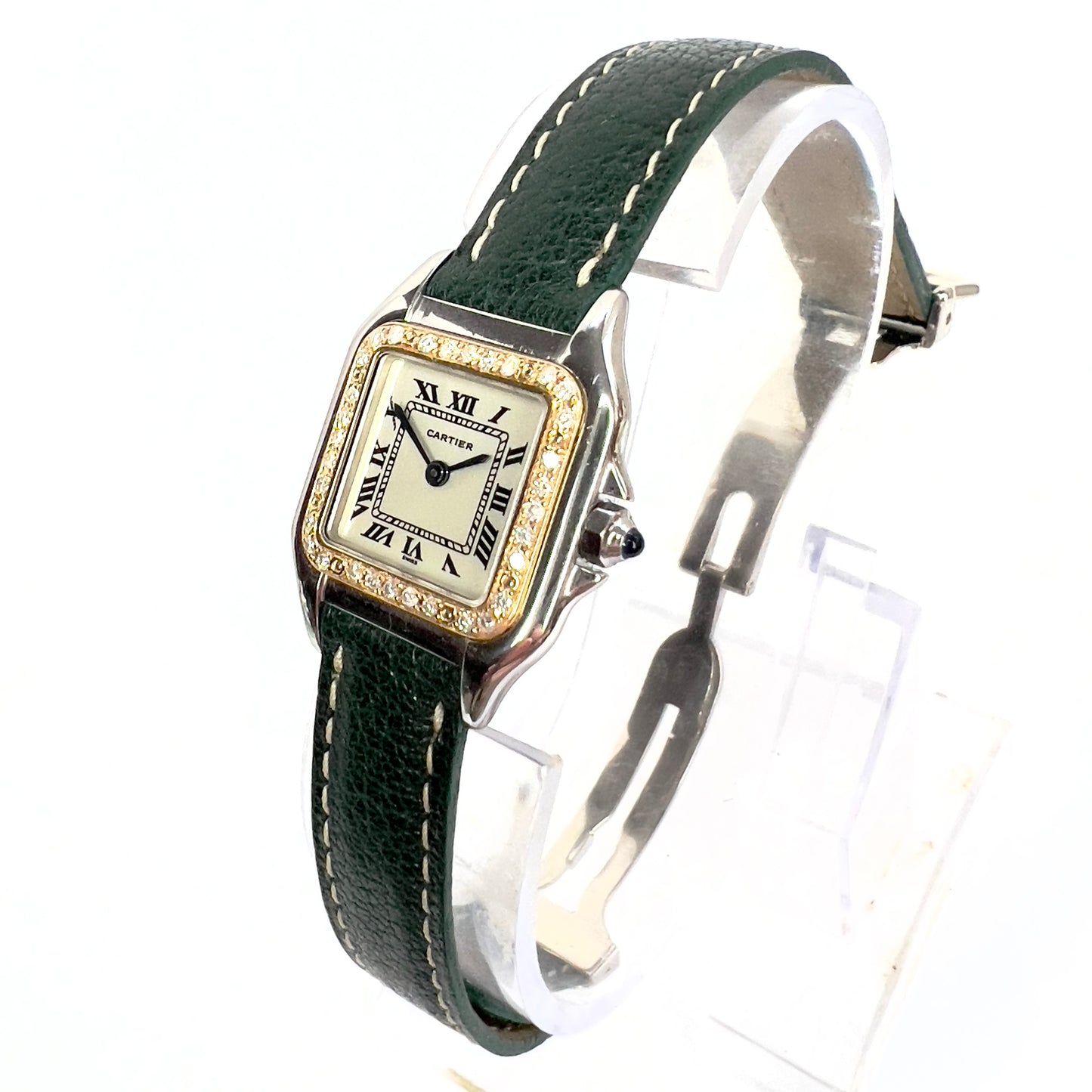 CARTIER PANTHERE 23mm Quartz 2 Tone 0.32TCW DIAMOND Watch