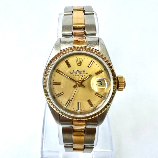 ROLEX DATE Automatic 26mm 2 Tone Watch Oyster Bracelet