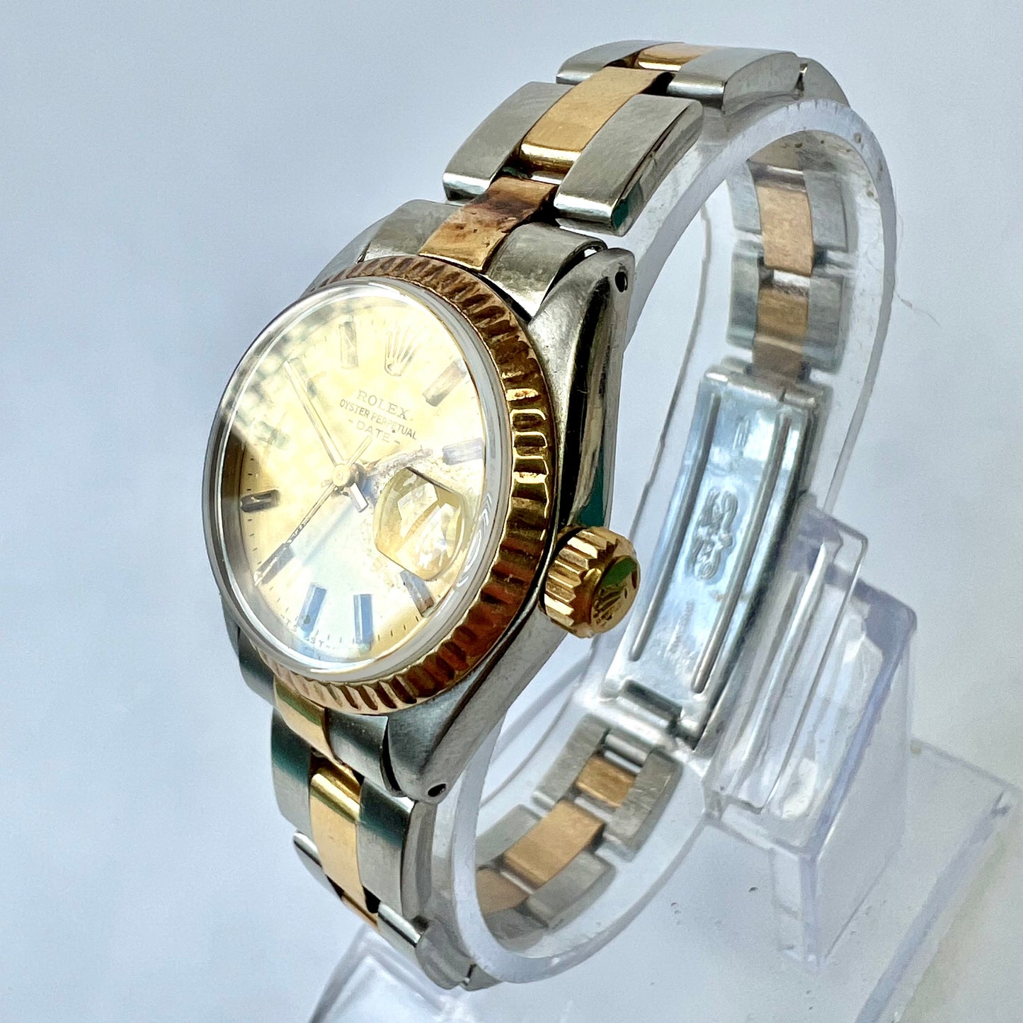 ROLEX DATE Automatic 26mm 2 Tone Watch Oyster Bracelet