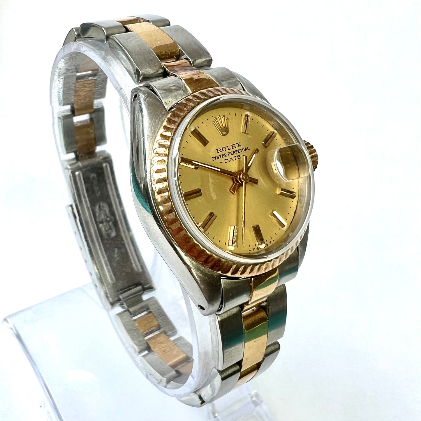 ROLEX DATE Automatic 26mm 2 Tone Watch Oyster Bracelet