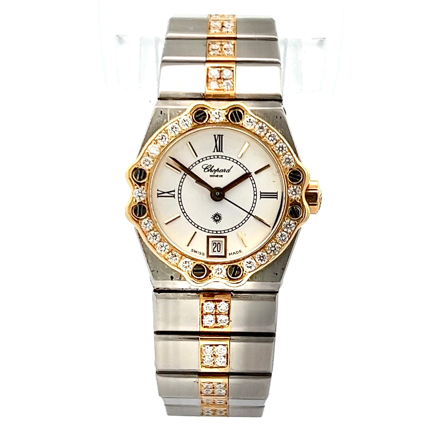 CHOPARD ST. MORITZ Quartz 24mm 2 Tone 1.41TCW Diamond Watch