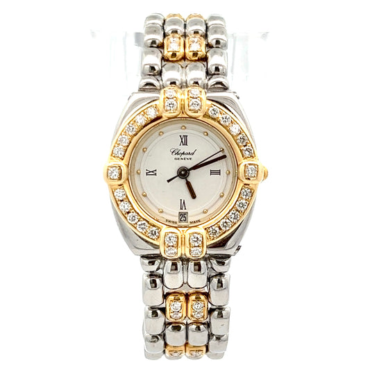 CHOPARD GSTAAD Quartz 24mm 2 Tone 1.52TCW DIAMOND Watch