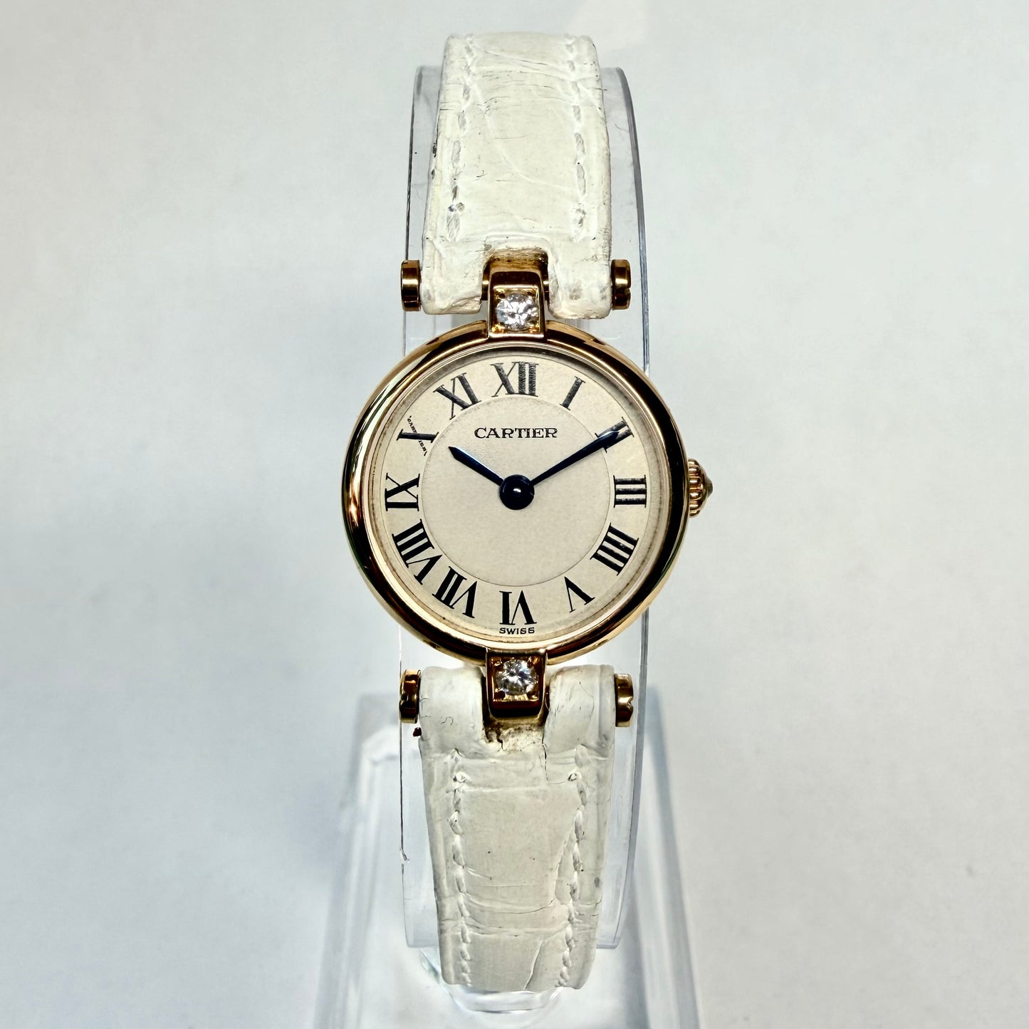 CARTIER COLISEE VENDOME Quartz 19.50mm 18K Yellow Gold 0.15TCW Factory Diamonds Watch
